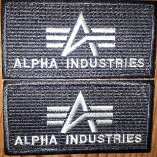 アルファインダストリーズ(ALPHA INDUSTRIES)の【新品・激安2枚組❗】ALPHA INDUSTRIES ベルクロ刺繍ワッペン(ミリタリージャケット)