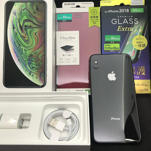 iPhoneXSMAXapple iphone xs max 64GB ガラスフィルム ケースセット