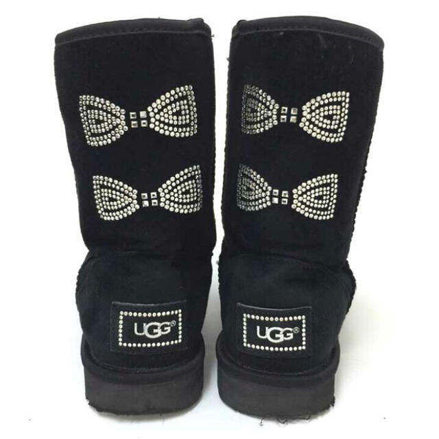 UGG - アグ UGG ムートンブーツ スワロフスキー リボン 23cm ブラック ...