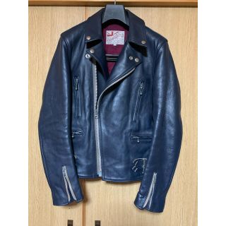 ルイスレザー(Lewis Leathers)のレアな極上品ADDICT CLOTHESライダースダークブルー / ルイスレザー(ライダースジャケット)