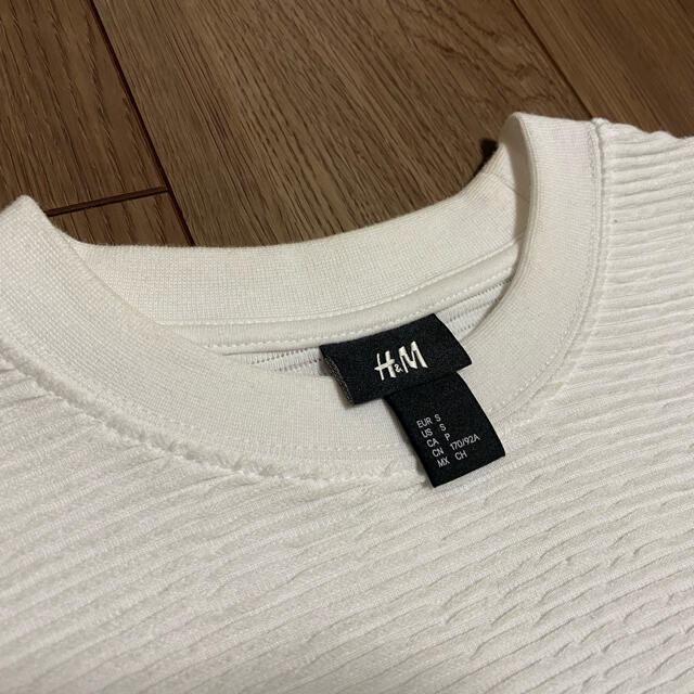 H&M(エイチアンドエム)の試着のみ H&M スウェット トレーナー S ホワイト 白 メンズのトップス(スウェット)の商品写真