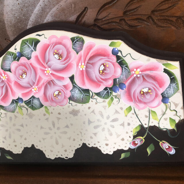文字お入れします♪薔薇のウエルカムボード トールペイント 文字お入れします♪薔薇のウエルカムボード トールペイント