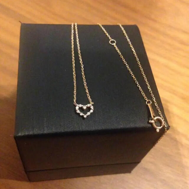 アガットagate♡オープンハート♡ダイヤネックレス www