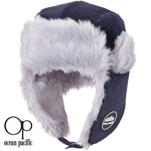 OCEAN PACIFIC(オーシャンパシフィック)の定価５３９０円　オーシャンパシフィック　コーデュロイ　パイロットキャップ　紺 メンズの帽子(キャップ)の商品写真