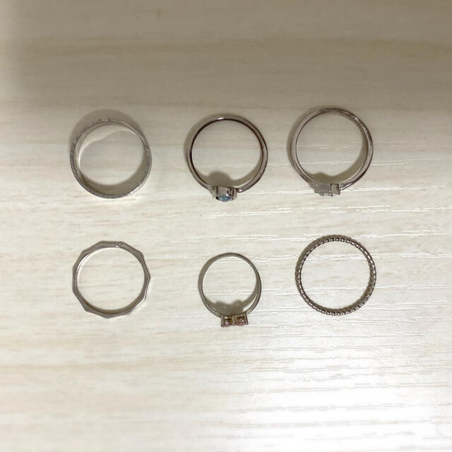 シルバーリング　6点セット レディースのアクセサリー(リング(指輪))の商品写真