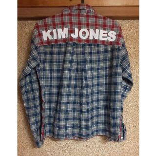 キムジョーンズ(KIM JONES)のKIM JONES✴️チェックフランネルシャツMロゴ(シャツ/ブラウス(長袖/七分))