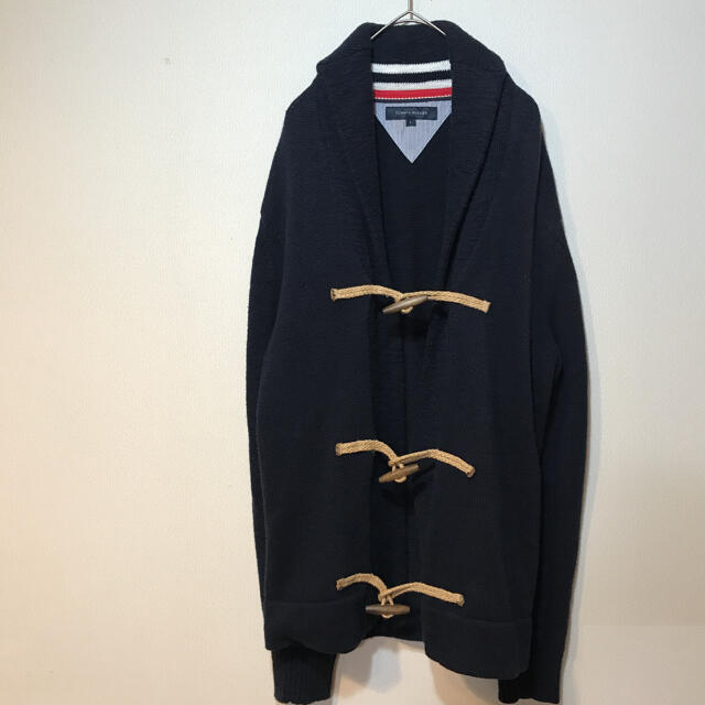 TOMMY HILFIGER(トミーヒルフィガー)のTOMMY HILFIGER ロングカーディガン ニットカーディガン ネイビー メンズのトップス(カーディガン)の商品写真