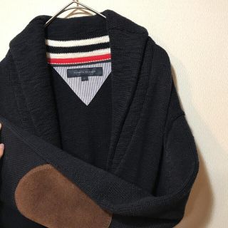 トミーヒルフィガー(TOMMY HILFIGER)のTOMMY HILFIGER ロングカーディガン ニットカーディガン ネイビー(カーディガン)