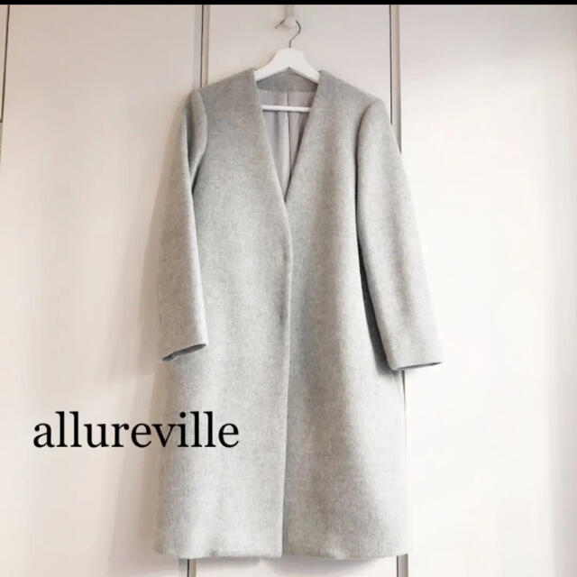 allureville ノーカラーコート