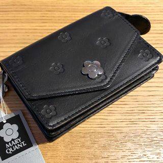 マリークワント(MARY QUANT)の新品★マリークワント★牛革名刺入れコインケース★黒★カードケース(名刺入れ/定期入れ)