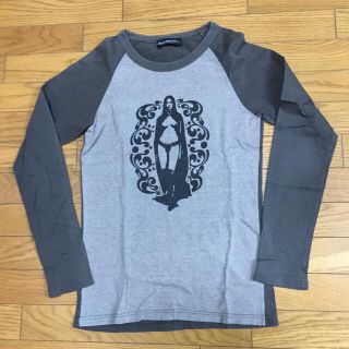 ヒステリックグラマー(HYSTERIC GLAMOUR)の中古ヒステリックグラマー灰色ロンT色あせありバックプリント入り(Tシャツ(長袖/七分))