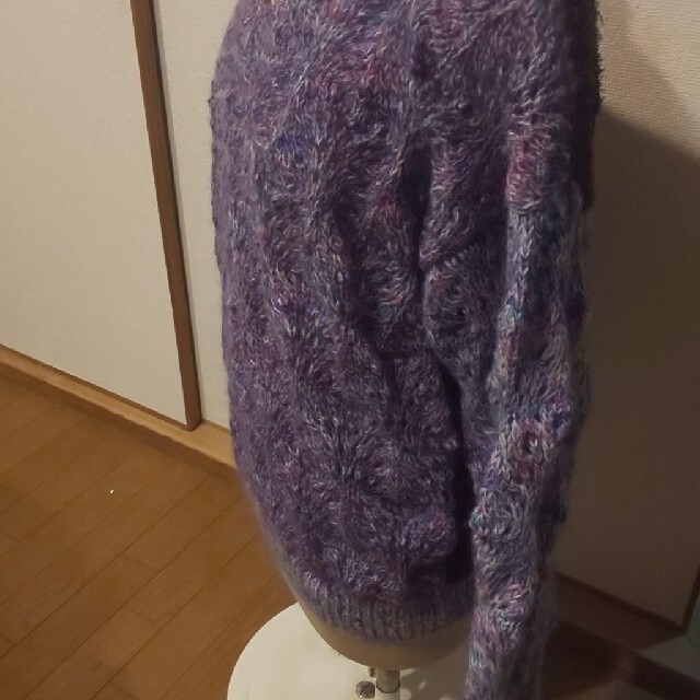 ハンドメイド 透かし編み セーター 大きめサイズ 2