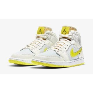 日本未発売【27】AIR JORDAN 1 MID SAIL YELLOW