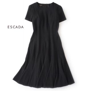 エスカーダ(ESCADA)のエスカーダ　ワンピース　ブラック　(ひざ丈ワンピース)