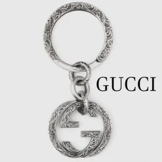 グッチ(Gucci)のGUCCI グッチ　キーリング　インターロッキングG シルバーキーチェーン(キーホルダー)