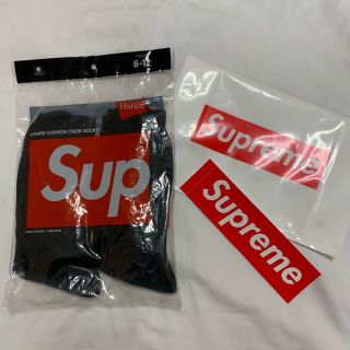 シュプリーム(Supreme)のSupreme/Hanes Crew Socks 靴下 黒(ソックス)