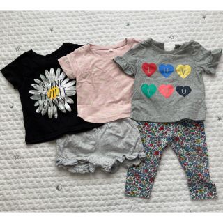 ベビーギャップ(babyGAP)の女の子　夏服 80 5点セット(Ｔシャツ)