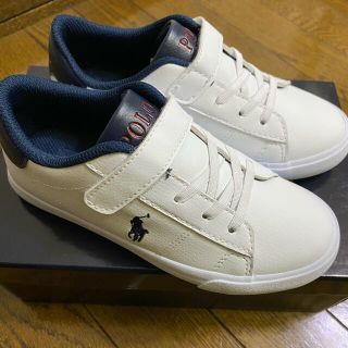 ポロラルフローレン(POLO RALPH LAUREN)の【Wakoママ様用】ラルフローレン白スニーカー　ベルクロタイプ　20.3cm(スニーカー)