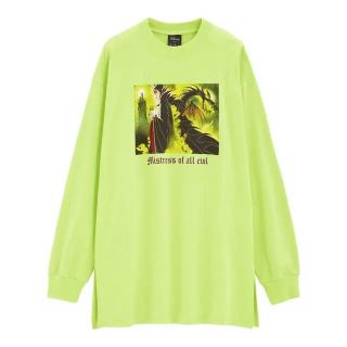 ジーユー(GU)の【新品】GU ディズニー　マレフィセント　オーバーサイズロングスリーブTシャツ(Tシャツ/カットソー(七分/長袖))