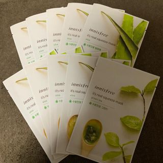 イニスフリー(Innisfree)のイニスフリー パック アロエ×9 グリーンティー×1(パック/フェイスマスク)