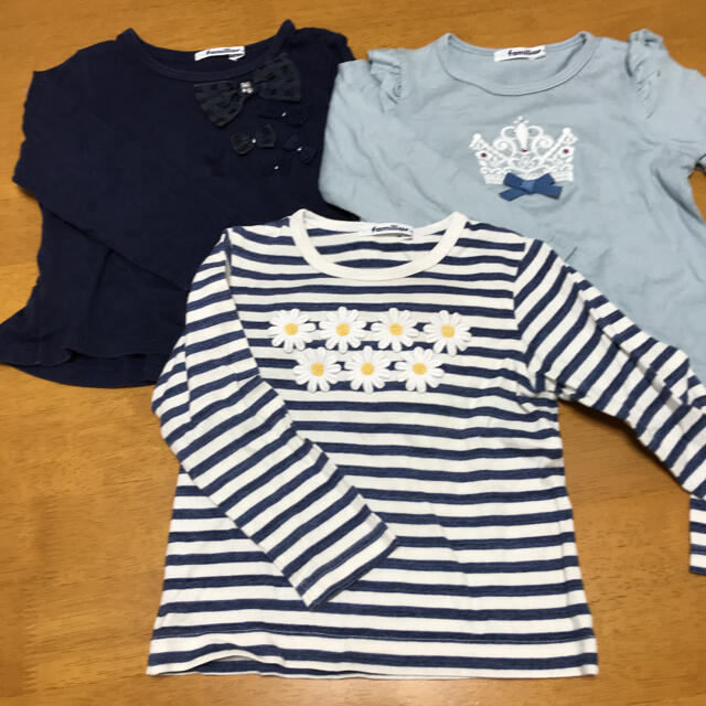 familiar(ファミリア)のfamiliar Tシャツ3点まとめ売り キッズ/ベビー/マタニティのキッズ服女の子用(90cm~)(Tシャツ/カットソー)の商品写真