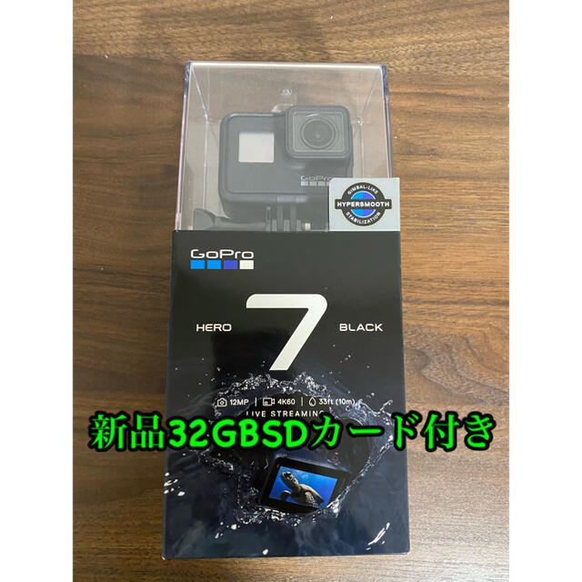 スマホ/家電/カメラGoPro  hero7 black ゴープロ　国内正規品　sdカード付き　新品