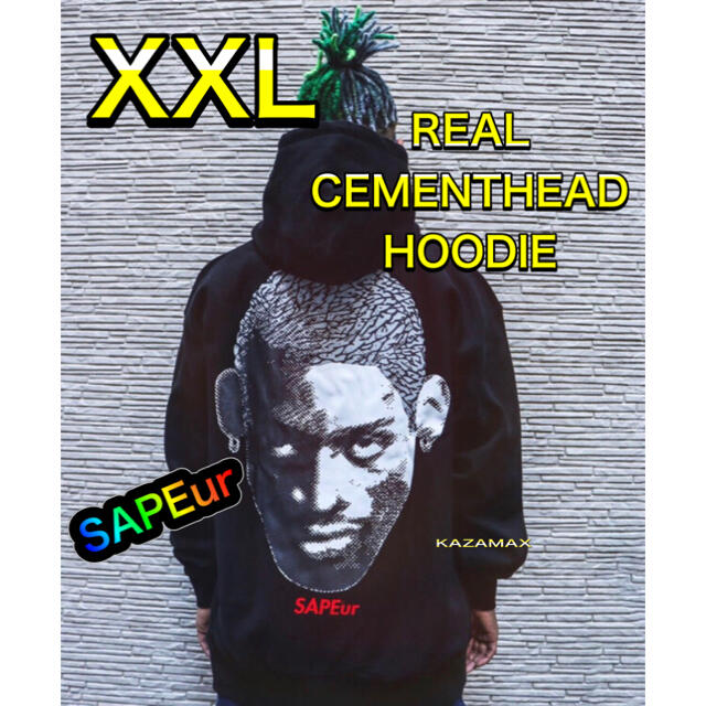 SAPEur REAL CEMENT HEADS サプール  XXL ブラック メンズのトップス(パーカー)の商品写真