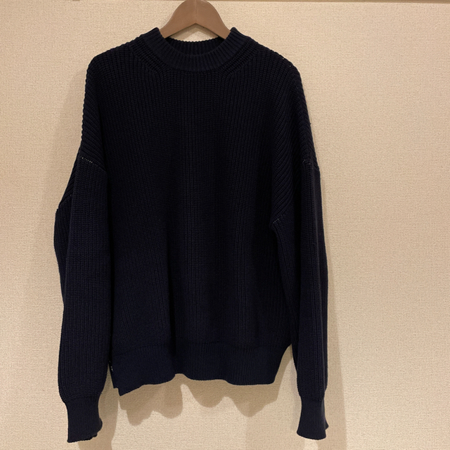 18ss UNUSED 5G Crew Neck Knit サイズ1 ネイビー