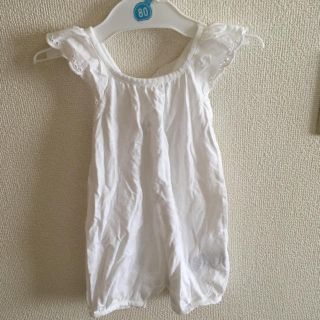 ベビーギャップ(babyGAP)のbabygapバックフリルロンパース(ロンパース)