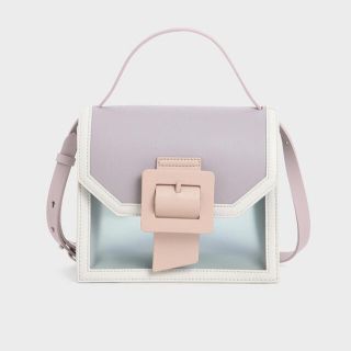 チャールズアンドキース(Charles and Keith)のCharles &Keith シースルーエフェクト バックルドバッグ(ショルダーバッグ)