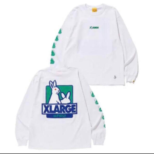 XLARGE - XLARGE #FR2 L/S Tee ロンT WHITEサイズMの通販 by じゃっき
