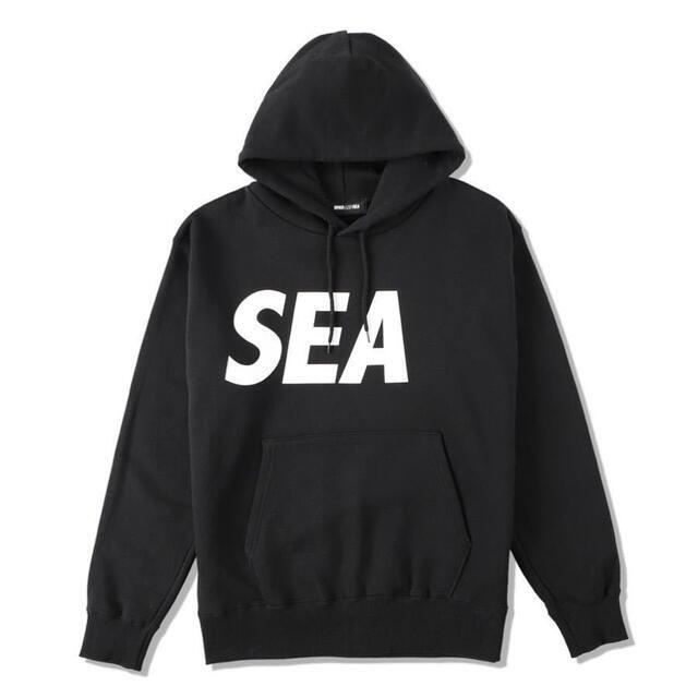 wind and sea hoodie black L