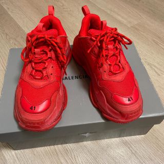 バレンシアガ(Balenciaga)のバレンシアガ　トリプルS  41 赤(スニーカー)