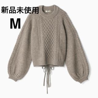 シマムラ(しまむら)のお値下げ⭐︎ しまむら　プチプラのあや　バックシャンニット　ブラウン　M(ニット/セーター)