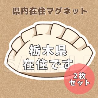 【栃木県　×2】県内在住 / 県外ナンバー　マグネットステッカー(車外アクセサリ)