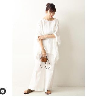 プラージュ(Plage)の【新品】plage  リネンワイドパンツ white   (カジュアルパンツ)