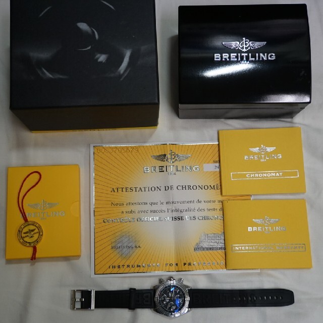 BREITLING(ブライトリング)のBREITLING　クロノマット・エボリューション（人気の黒ローマン文字盤） メンズの時計(腕時計(アナログ))の商品写真