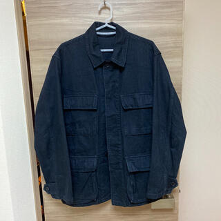 コモリ(COMOLI)の COMOLI ブラック　デニム　ジャケット　サイズ2 BDU(Gジャン/デニムジャケット)