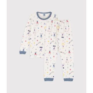 プチバトー(PETIT BATEAU)のしょこら様専用　プチバトー12a  長袖パジャマ　サーカスプリント　ベロア素材(パジャマ)