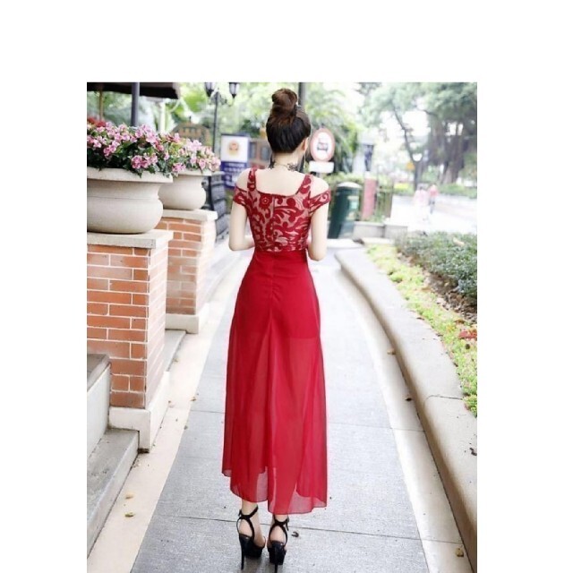 オフショル レディースのフォーマル/ドレス(ロングドレス)の商品写真