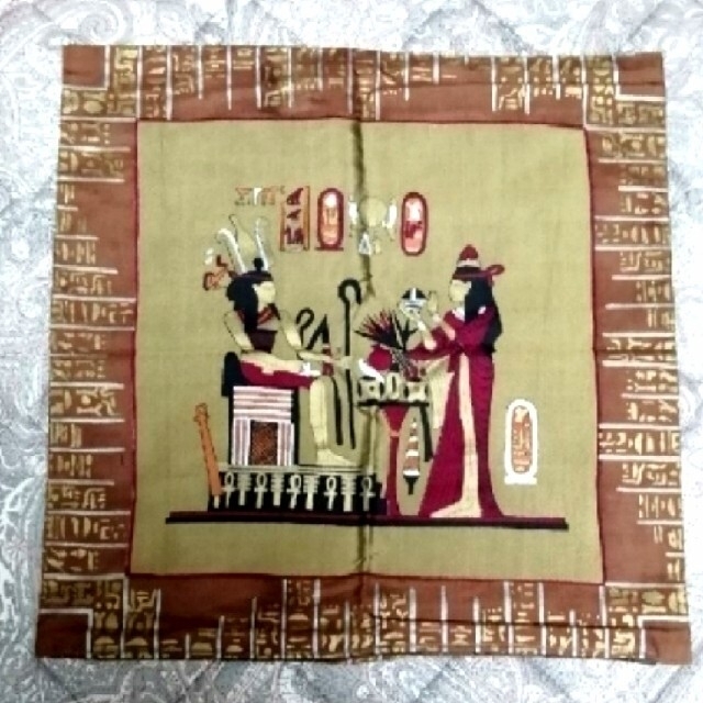 KHANITA タイシルク クッションカバー エジプト柄 1枚 エンタメ/ホビーの美術品/アンティーク(その他)の商品写真