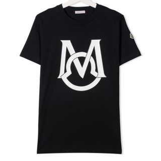 モンクレール(MONCLER)の【新作】モンクレール　ビッグロゴTシャツ　ネイビー　14(Tシャツ(半袖/袖なし))