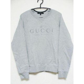 グッチ(Gucci)のグッチ前Vリブ薄手スウェットオールドゴロマークプリントカットソー長袖シャツ(スウェット)