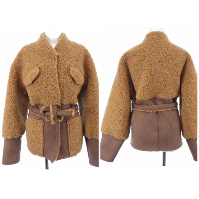 Ron Herman(ロンハーマン)のEARIH アーリ ECO MOUTON BELTED COAT ロンハーマン レディースのジャケット/アウター(ムートンコート)の商品写真