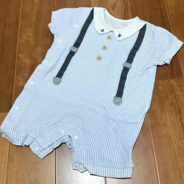 motherways(マザウェイズ)のマザーウェイズ 半袖 ロンパース 3枚セット キッズ/ベビー/マタニティのベビー服(~85cm)(ロンパース)の商品写真