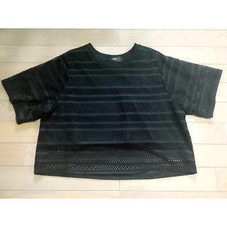 ウィゴー(WEGO)のブラック メッシュ Tシャツ(Tシャツ(半袖/袖なし))
