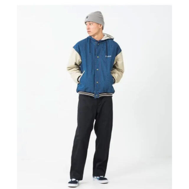 XLARGE(エクストララージ)のXLARGE HOODED VARSITY DENIM JACKET メンズのジャケット/アウター(Gジャン/デニムジャケット)の商品写真