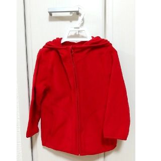 ユニクロ(UNIQLO)のユニクロ フリースフルジップパーカー 100 Red(ジャケット/上着)