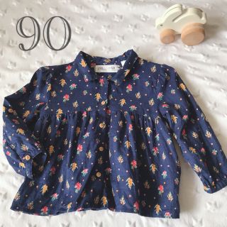 ザラキッズ(ZARA KIDS)の最値下げ中　ZARAベビー花柄シャツ🍀90(Tシャツ/カットソー)