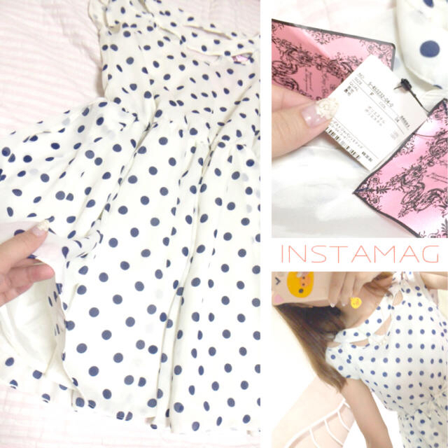 Honey Bunch(ハニーバンチ)のʚ꒰⑅新品♡カルピスドットワンピ⑅꒱ɞ レディースのワンピース(ミニワンピース)の商品写真